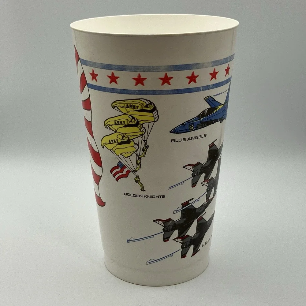 3 - Vintage US Air Show Souvenir Cups / Plastic /‎ USA The Collectibles / Canada
